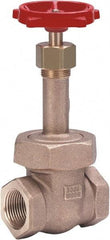 Milwaukee Valve - 1/2" Pipe, Class 300, Threaded (NPT) Bronze Solid Wedge Gate Valve - 1,000 WOG, 300 WSP, Union Bonnet, For Use with Water, Oil & Gas - Americas Industrial Supply
