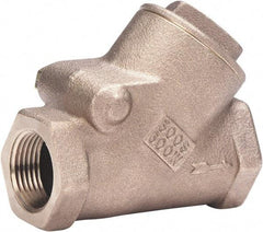 Milwaukee Valve - 1-1/2" Bronze Check Valve - Check Valve, Threaded (NPT), 600 WOG - Americas Industrial Supply