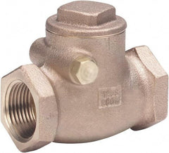 Milwaukee Valve - 1-1/2" Bronze Check Valve - Check Valve, Threaded (NPT), 200 WOG - Americas Industrial Supply