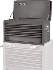 Proto - 4 Drawer Top Tool Chest - 27" Wide x 12" Deep x 15" High, Steel, Gray - Americas Industrial Supply