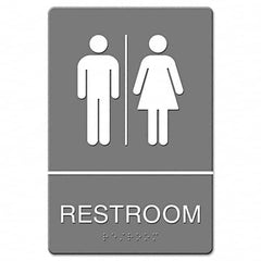 Headline Sign - Architectural Signs Type: ADA Location Markers Legend: Restroom - Americas Industrial Supply