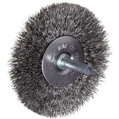 Vortec Pro 3″ Crimped Wire Wheel, .008″ Steel Fill, 1/4″ Stem, Retail Pack - Americas Industrial Supply