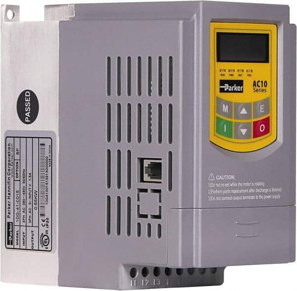 Parker - Single Phase, 230 Volt, 1 hp, Variable Frequency Drive - 3.15" Wide x 5.31" Deep x 5.43" High, IP20 - Americas Industrial Supply