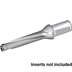 Kennametal - 10.8268" Max Drill Depth, 5xD, 2-1/6" Diam, Indexable Insert Drill - 2 Inserts, 50mm Shank Diam, Whistle Notch Shank - Americas Industrial Supply