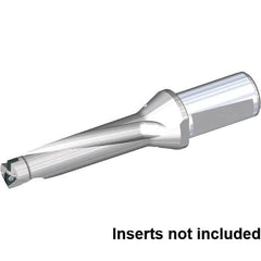 Kennametal - 3.465" Max Drill Depth, 4xD, 0.87" Diam, Indexable Insert Drill - 2 Inserts, 32mm Shank Diam, Whistle Notch Shank - Americas Industrial Supply