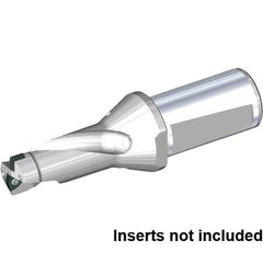 Kennametal - 1.339" Max Drill Depth, 2xD, 0.67" Diam, Indexable Insert Drill - 2 Inserts, 32mm Shank Diam, Whistle Notch Shank - Americas Industrial Supply