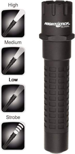 Bayco - LED Bulb, Industrial/Tactical Flashlight - Black Polycarbonate Body, CR123 Batteries - Americas Industrial Supply