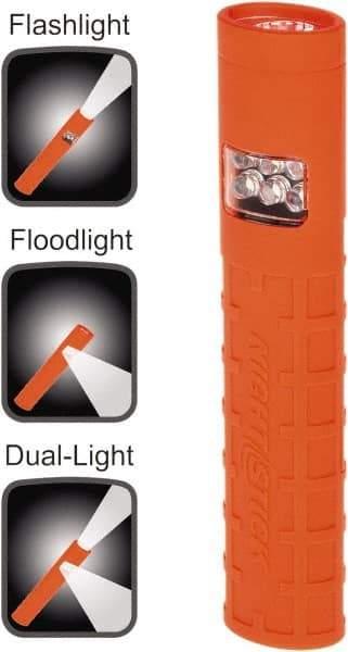 Bayco - LED Bulb, Industrial/Tactical Flashlight - Red Polycarbonate Body, AAA Batteries - Americas Industrial Supply