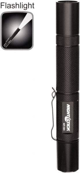 Bayco - LED Bulb, Industrial/Tactical Flashlight - Black Aluminum Body, AA Batteries - Americas Industrial Supply