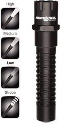 Bayco - LED Bulb, Industrial/Tactical Flashlight - Black Aluminum Body, CR123 Batteries - Americas Industrial Supply