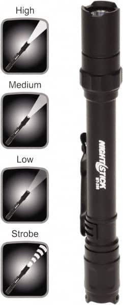 Bayco - LED Bulb, Industrial/Tactical Flashlight - Black Aluminum Body, AAA Batteries - Americas Industrial Supply