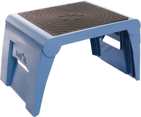 Cramer - 11" High, Navy Folding Step Stool - High Density Plastic, 250 Lb Capacity, Type I Industry Rating - Americas Industrial Supply