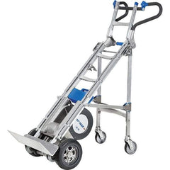 Wesco Industrial Products - 725 Lb Capacity 70" OAH Stair Climbing Battery Powered Hand Truck - Ergonomic Dual Grip Handle, Aluminum, Microcellular Wheels - Americas Industrial Supply