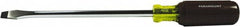 Paramount - 3/8" Blade Width, 12" OAL Standard Slotted Screwdriver - 8" Blade Length, Round Shank, Acetate with Rubber Grip Handle - Americas Industrial Supply