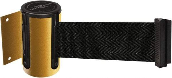 Tensator - 4-1/2" High x 13' Long x 2" Wide Wall Mount Barrier - Steel, Black Powdercoat Finish, Black, Use with 898 Wall Receiver - Americas Industrial Supply