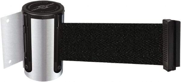 Tensator - 4-1/2" High x 13' Long x 2" Wide Wall Mount Barrier - Steel, Polished Chrome Finish, Chrome, Use with 898 Wall Receiver - Americas Industrial Supply