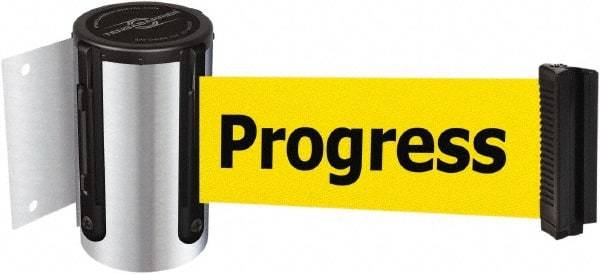 Tensator - 4-1/2" High x 13' Long x 2" Wide Wall Mount Barrier - Steel, Polished Chrome Finish, Chrome, Use with 898 Wall Receiver - Americas Industrial Supply