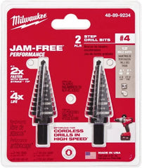 Milwaukee Tool - 10 Hole Sizes, 3/16 to 7/8" Hole Diam Steel Step Drill Bit - Americas Industrial Supply