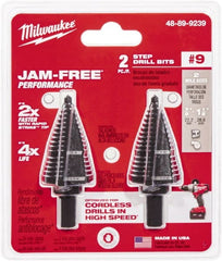 Milwaukee Tool - 2 Hole Sizes, 7/8 to 1-1/8" Hole Diam Steel Step Drill Bit - Americas Industrial Supply