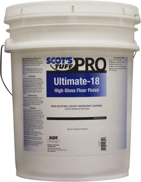 Scot's Tuff - 5 Gal Pail Finish - Use on Vinyl, Vinyl Asbestos, Asphalt, Linoleum, Terrazzo, Quarry Tile, Marble, Cork - Americas Industrial Supply
