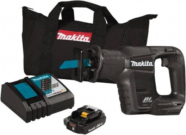 Makita - 18V, 3,000 SPM, Cordless Reciprocating Saw - 13/16" Stroke Length, Lithium-Ion Batteries Included - Americas Industrial Supply