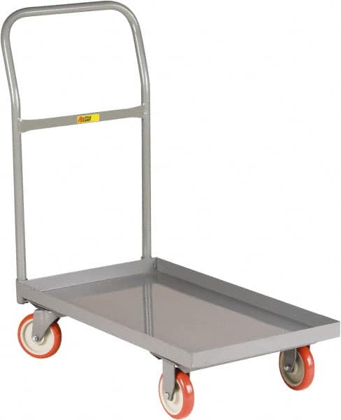 Little Giant - 1,200 Lb Capacity Steel Platform Truck - Steel Deck, 24" OAW, 36" Platform Length, Polyurethane Casters - Americas Industrial Supply