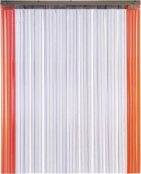 TMI, LLC - 3' Door Width x 7' Door Height PVC Ribbed with Reinforced Bonded Bead (Style) Armor Bond Strip Door Kit - 8" Strip Width x 0.072" Strip Thickness, Clear, 50% Overlap - Americas Industrial Supply