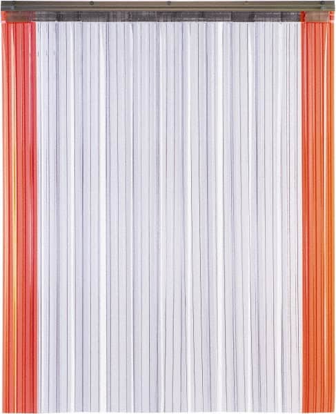TMI, LLC - 10' Door Width x 10' Door Height PVC Ribbed with Reinforced Bonded Bead (Style) Armor Bond Strip Door Kit - 12" Strip Width x 0.108" Strip Thickness, Clear, 67% Overlap - Americas Industrial Supply