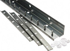 TMI, LLC - 3Ft. Long Galvanized Steel Dock Strip Door Mounting Hardware - For Use with Vinyl Strip Material (All Widths) - Americas Industrial Supply