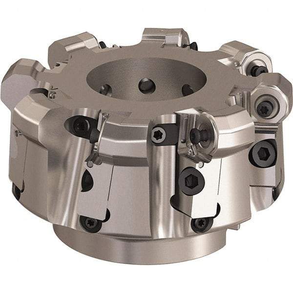 Seco - 5" Cut Diam, 6mm Max Depth, 1-1/2" Arbor Hole, 8 Inserts, ONMU09 Insert Style, Indexable Copy Face Mill - L220.48 Cutter Style, 3.1496 High, Series Doubleoctomill - Americas Industrial Supply