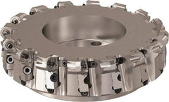 Seco - 10" Cut Diam, 6mm Max Depth, 2-1/2" Arbor Hole, 16 Inserts, ONMU09 Insert Style, Indexable Copy Face Mill - R220.48 Cutter Style, 3.1496 High, Series Doubleoctomill - Americas Industrial Supply