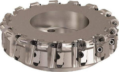Seco - 10" Cut Diam, 6mm Max Depth, 2-1/2" Arbor Hole, 16 Inserts, ONMU09 Insert Style, Indexable Copy Face Mill - L220.48 Cutter Style, 3.1496 High, Series Doubleoctomill - Americas Industrial Supply
