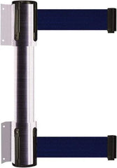 Tensator - 16.64" High x 156" Long x 3" Wide Barrier Dual Line Wall Mount - Steel, Satin Chrome Finish, Satin Chrome, Use with 898 Wall Receiver - Americas Industrial Supply