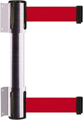 Tensator - 16.64" High x 156" Long x 3" Wide Barrier Dual Line Wall Mount - Steel, Satin Chrome Finish, Satin Chrome, Use with 898 Wall Receiver - Americas Industrial Supply
