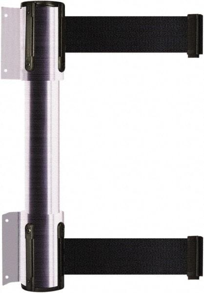 Tensator - 16.64" High x 156" Long x 3" Wide Barrier Dual Line Wall Mount - Steel, Satin Chrome Finish, Satin Chrome, Use with 898 Wall Receiver - Americas Industrial Supply