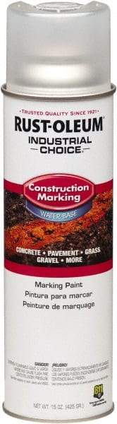 Rust-Oleum - 15 fl oz Clear Marking Paint - Water-Based Formula - Americas Industrial Supply