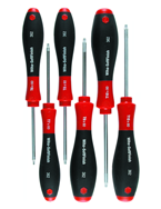 6 Piece - T6; T8; T10; T15; T20; T25mm - Torx SoftFinish® Cushion Grip Screwdriver Set - Americas Industrial Supply