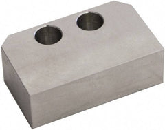 5th Axis - 3" Wide x 1" High x 1.2" Thick, Flat/No Step Vise Jaw - Soft, Steel, Manual Jaw, Compatible with V75100 Vises - Americas Industrial Supply