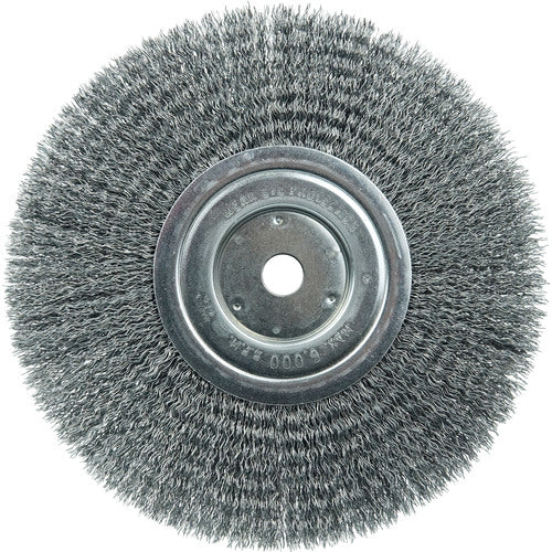 Vortec Pro 8″ Crimped Wire Wheel, .014″ Steel Fill, Narrow Face, 5/8″ Arbor Hole - Americas Industrial Supply