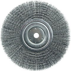 Vortec Pro 8″ Crimped Wire Wheel, .014″ Steel Fill, Narrow Face, 5/8″ Arbor Hole - Americas Industrial Supply