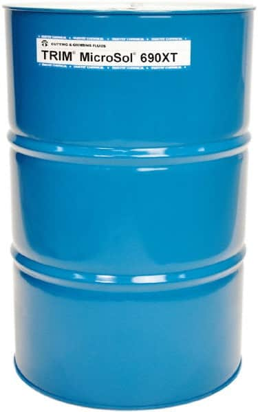 Master Fluid Solutions - Trim MicroSol 690XT, 54 Gal Drum Emulsion Fluid - Semisynthetic, For Cutting, Drilling, Sawing, Grinding - Americas Industrial Supply