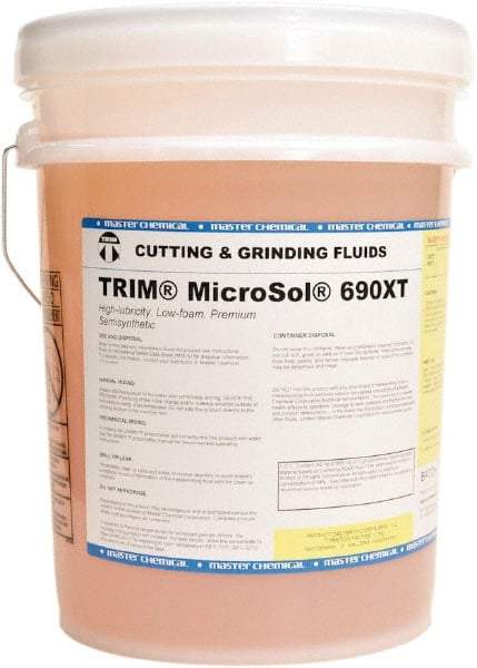 Master Fluid Solutions - Trim MicroSol 690XT, 5 Gal Pail Cutting & Grinding Fluid - Semisynthetic, For Machining - Americas Industrial Supply