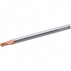 Walter-Prototyp - 4mm Diam, 6mm LOC, 2 Flute Solid Carbide Ball End Mill - TiAlSiN Finish, Single End, 70mm OAL, 6mm Shank Diam, Spiral Flute - Americas Industrial Supply