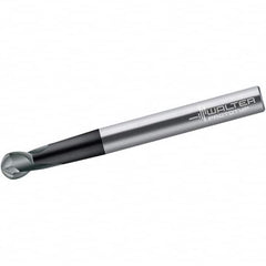 Walter-Prototyp - 2mm Diam, 3mm LOC, 2 Flute Solid Carbide Ball End Mill - Diamond Finish, Single End, 75mm OAL, 6mm Shank Diam, Spiral Flute - Americas Industrial Supply