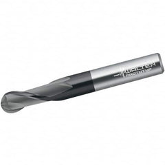 Walter-Prototyp - 2mm Diam, 6mm LOC, 2 Flute Solid Carbide Ball End Mill - Diamond Finish, Single End, 38mm OAL, 3mm Shank Diam, Spiral Flute - Americas Industrial Supply