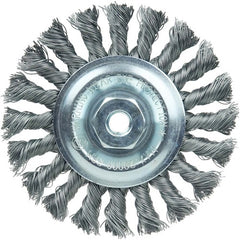 Vortec Pro 4″ Knot Wire Wheel, Standard Twist, .014″ Steel Fill, M10x1.50 Nut - Americas Industrial Supply