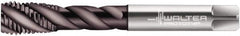 Walter-Prototyp - M12x1.50 Metric Fine 4 Flute 6HX Modified Bottoming Spiral Flute Tap - Powdered Metal, Hardlube Finish, 100mm OAL, Right Hand Flute, Right Hand Thread, Series EP2156302 - Americas Industrial Supply
