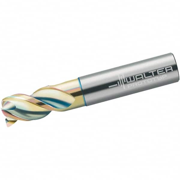 Walter-Prototyp - 14mm, 3 Flute, Single End, Solid Carbide, 0.5mm Corner Radius End Mill - 83mm OAL, 45° Helix, Right Hand Flute, 22mm LOC, Right Hand Cut, 36mm Extended Reach - Americas Industrial Supply