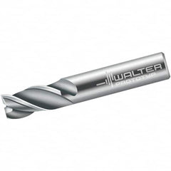 Walter-Prototyp - 12mm, 22mm LOC, 12mm Shank Diam, 83mm OAL, 3 Flute, Solid Carbide Square End Mill - Single End, Uncoated, Spiral Flute, 45° Helix, Centercutting, Right Hand Cut, Right Hand Flute - Americas Industrial Supply