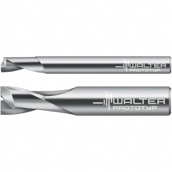 Walter-Prototyp - 12mm, 22mm LOC, 12mm Shank Diam, 83mm OAL, 2 Flute, Solid Carbide Square End Mill - Single End, Uncoated, Spiral Flute, 30° Helix, Centercutting, Right Hand Cut, Right Hand Flute - Americas Industrial Supply